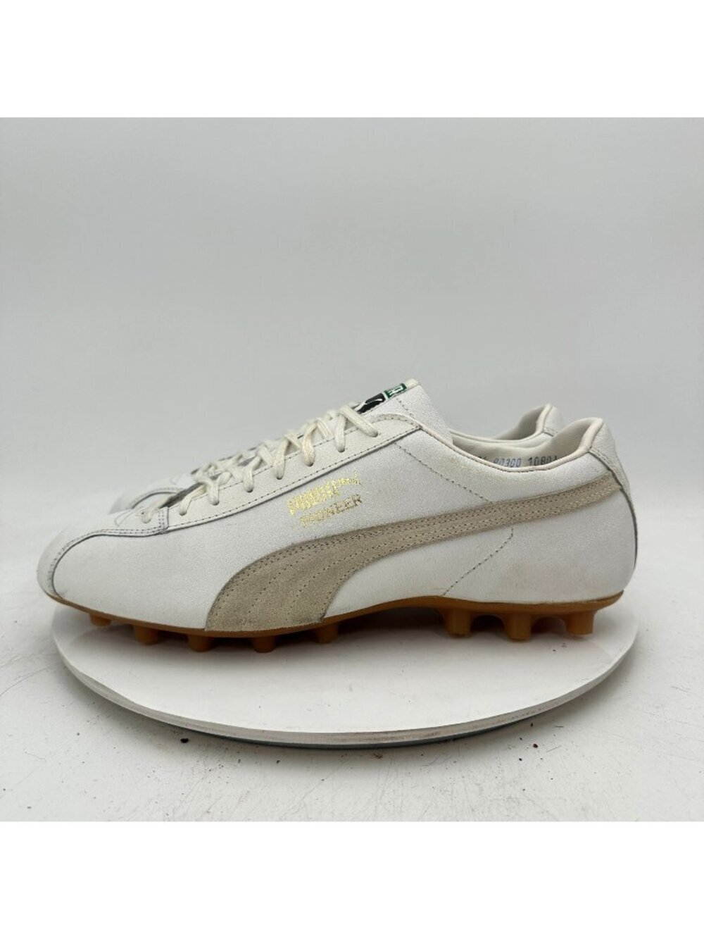 Puma FIFA Pioneer Men Size 10.5 Grey Leather Cat Eye Soccer Cleat